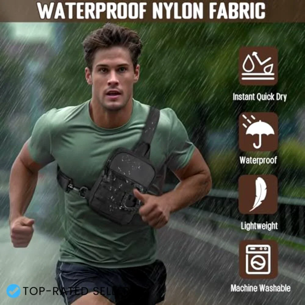 Tactical Mini Crossbody Sling Bag Waterproof Utility EDC Chest Bag for Travel